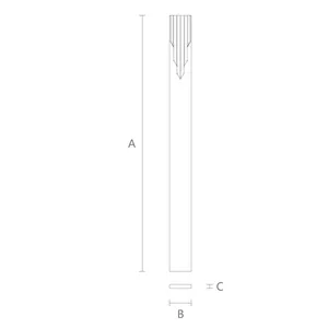 Decorative narrow pilaster